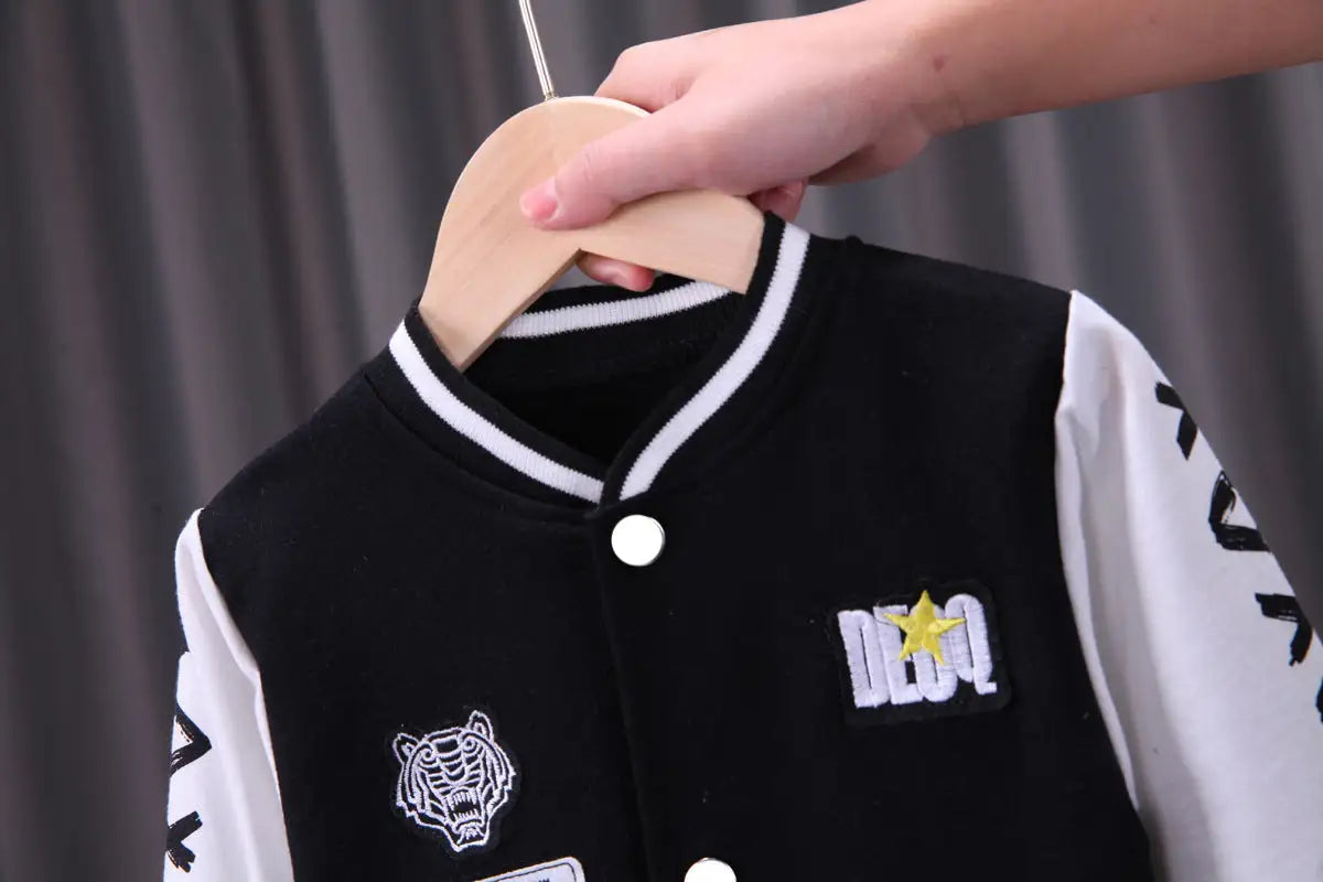 baby sports outfit for boy & girls Baseball Jacket + T-shirt