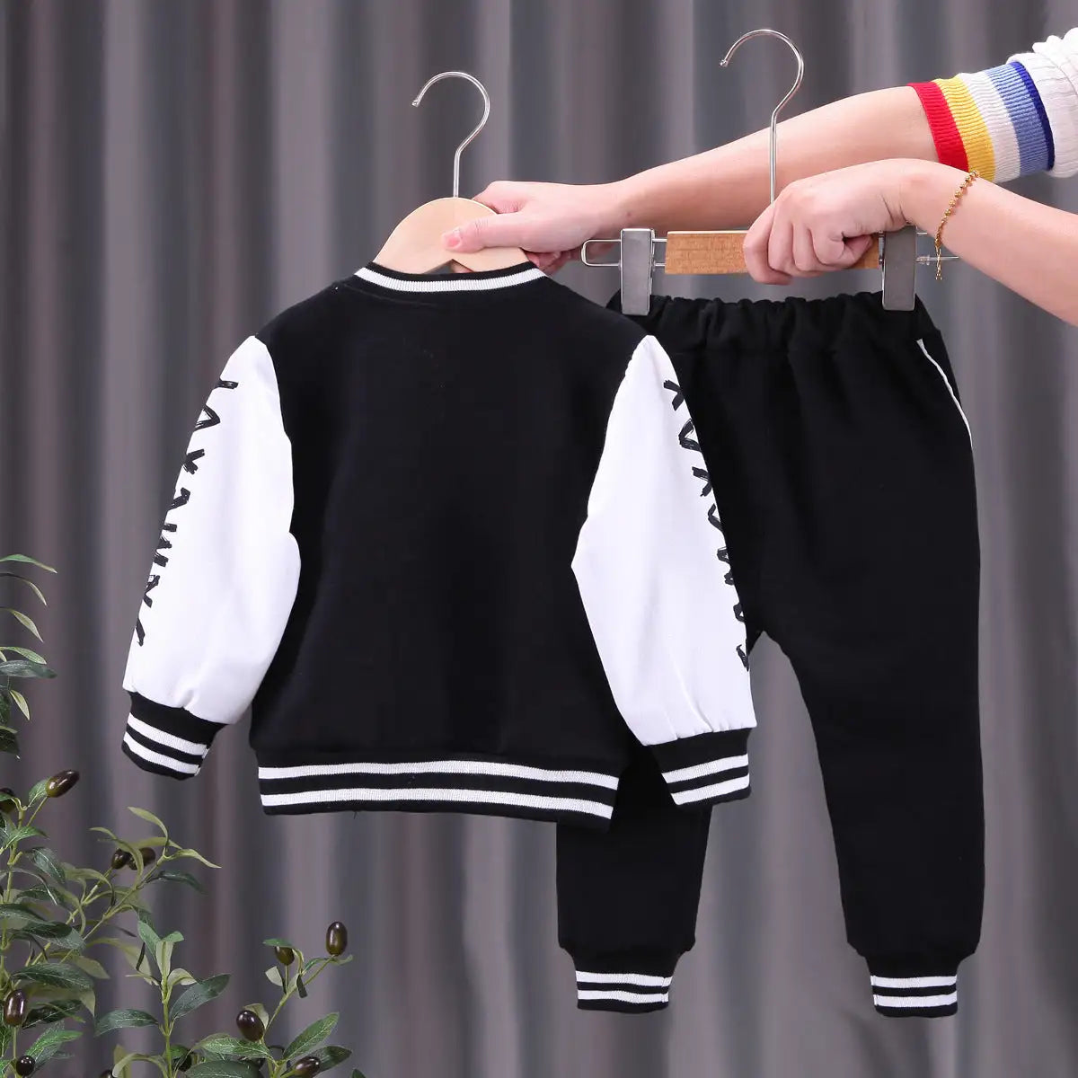 baby sports outfit for boy & girls Baseball Jacket + T-shirt